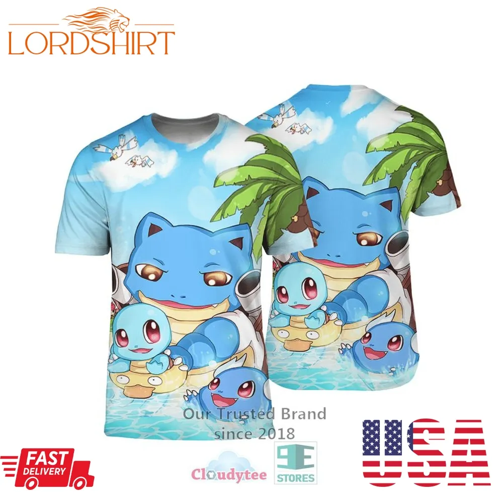 Squirtle Family 3D T Shirt