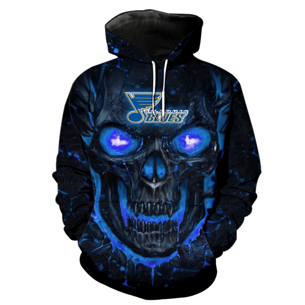 St Louis Blues Nhl Skull Men And Women 3D Full Printing Hoodie And Zip Hoodie St Louis Blues Nhl Skull 3D Full Printing Shirt St Louis Blues 3D Hoodie Shirt 2020