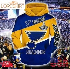 Stlouis Blues Champions 3D Hoodie For Men For Women All Over Printed Hoodie