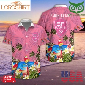 Stade Francais Hawaiian Shirt Hawaiian Shirt Shortsleeve Summer