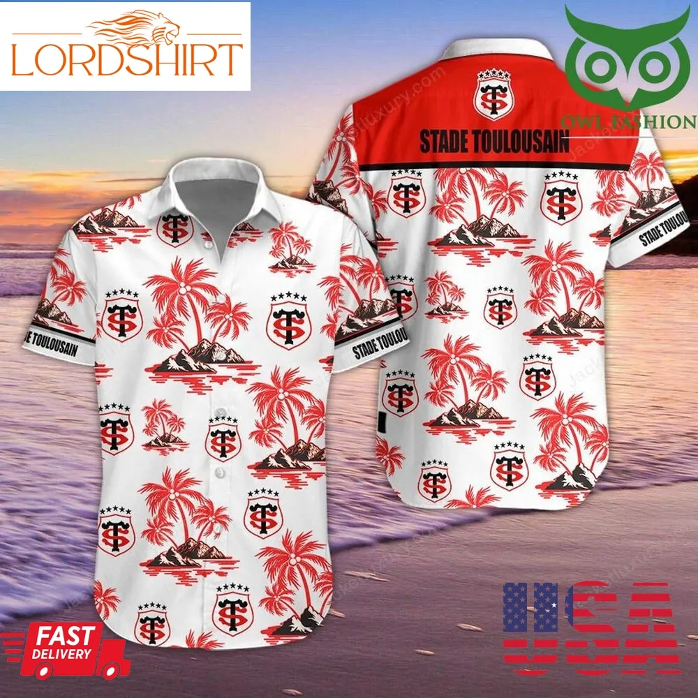 Stade Toulousain Hawaiian Shirt Hawaiian Shirt Summer Button Up