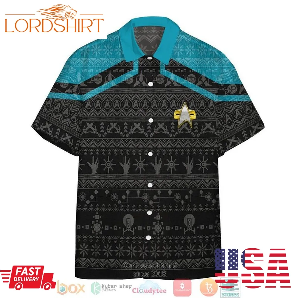 Star Trek Picard 2020 Blue Ugly Christmas Hawaiian Shirt