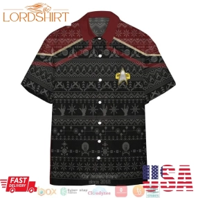 Star Trek Picard 2020 Red Ugly Christmas Hawaiian Shirt