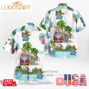 Star Wars Baby Yoda Island Beach Hawaiian Shirt