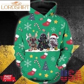 Star Wars Characters Christmas Zip 3D Hoodie All Over Print