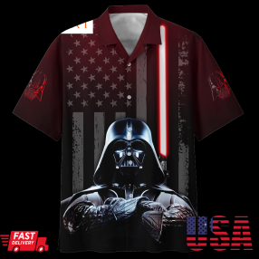 Star Wars Darth Vader Lightsaber American Flag Hawaiian Shirtpng