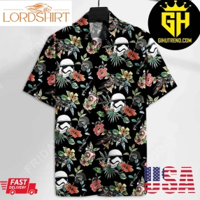 Star Wars Hawaiian Shirt Stormtrooper Helmets And Droid Hawaii Tshirt