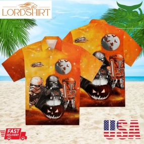 Star Wars Orange Galaxy Hawaii 3D Shirt