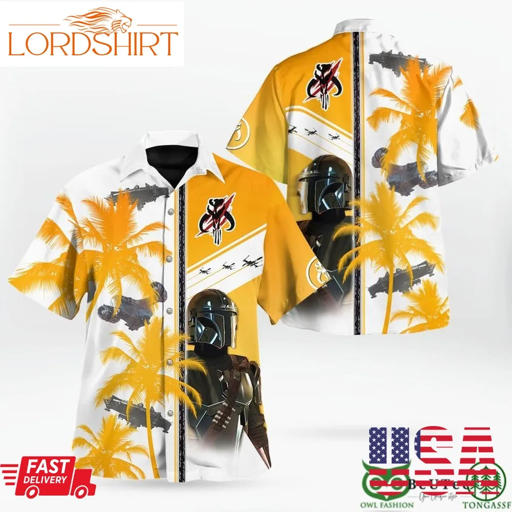 Star Wars Orange Yellow Coconut Tree Hawaiian Shirt