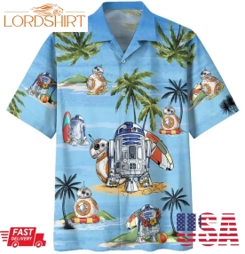 Star Wars Robots R2 D2 Beach Summer Vacation Hawaiian Shirt