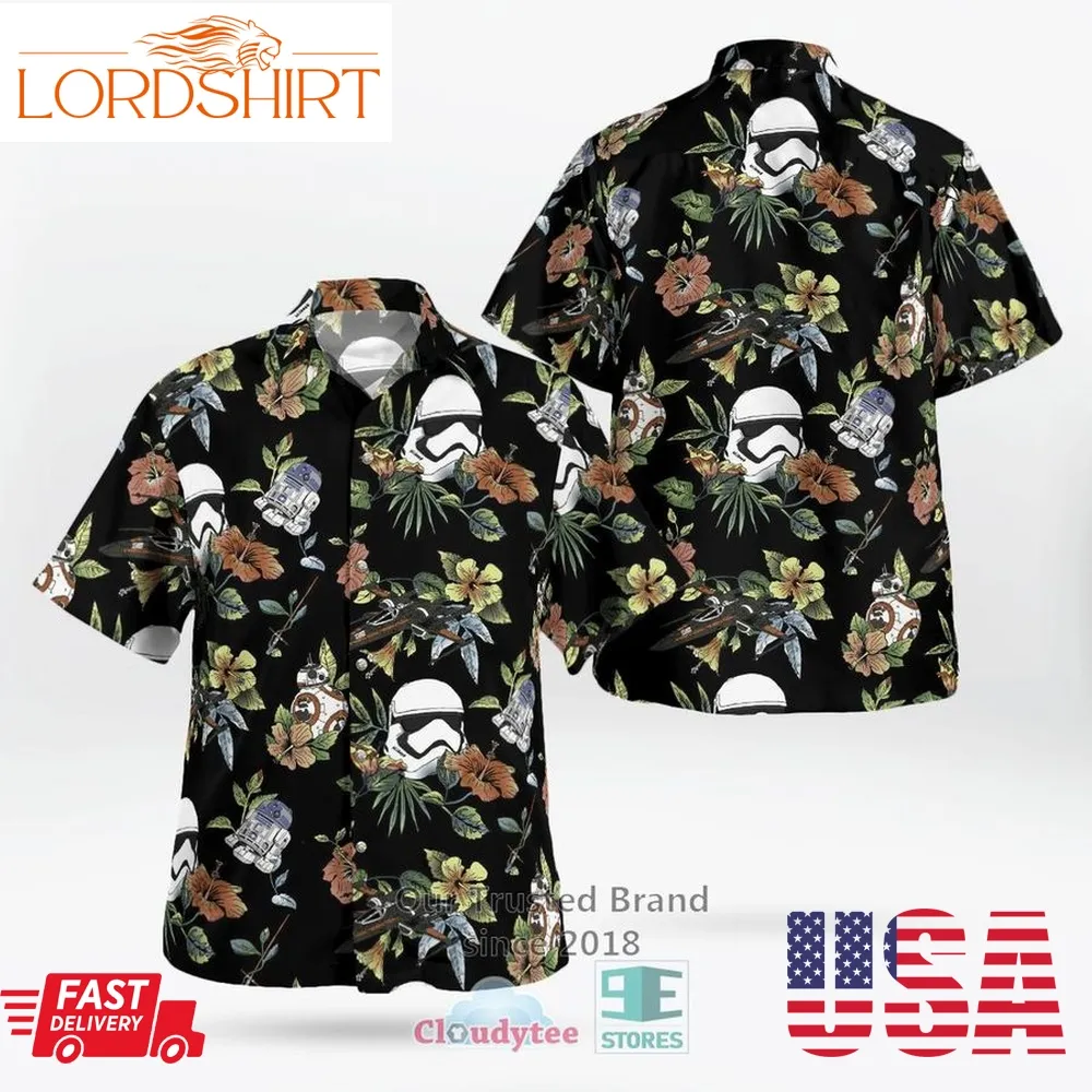 Star Wars Stormtrooper And Bb 8 Hawaiian Shirt