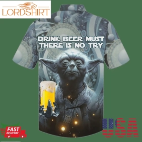 Star Wars Yoda Drinking Beer Hawaiian Shirt