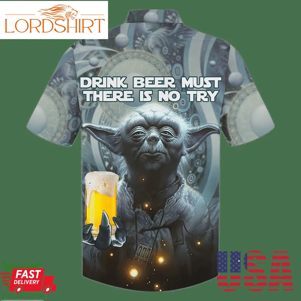 Star Wars Yoda Drinking Beer Hawaiian Shirt