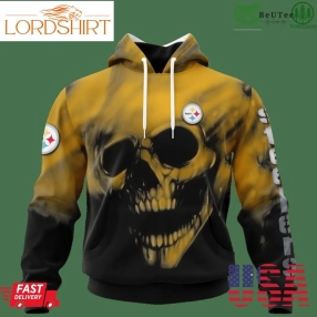 Steelers Fading Skull American Football 3D Hoodie Sweatshirt Nfl