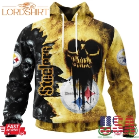 Steelers Halloween Cemetery Skull 3D Hooodie Sweatshirt