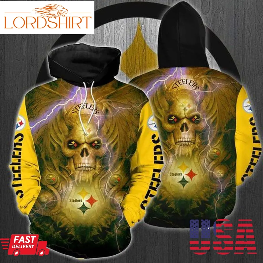 Steelers Skull 3D Hoodie For Men For Women All Over Printed Hoodie