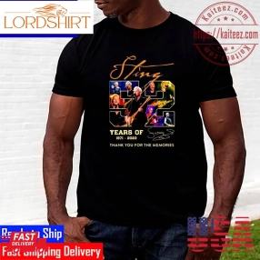 Sting 52 Years Of 1971 2023 Thank You For The Memories Signature Vintage T Shirt