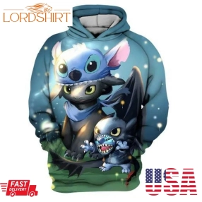 Stitch And Toothless Stay Different Stay Weird Men And Women 3D Full Printing Hoodie Zip Hoodie Sweatshirt T Shirt Stitch And Toothless 3D Full Printing Hoodie Shirt