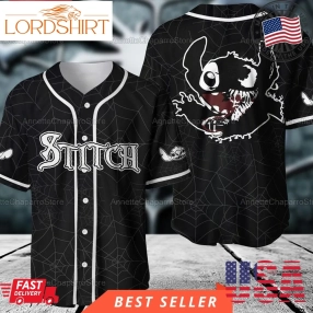 Stitch Horror Venom Funny Stitch Halloween Baseball Jersey