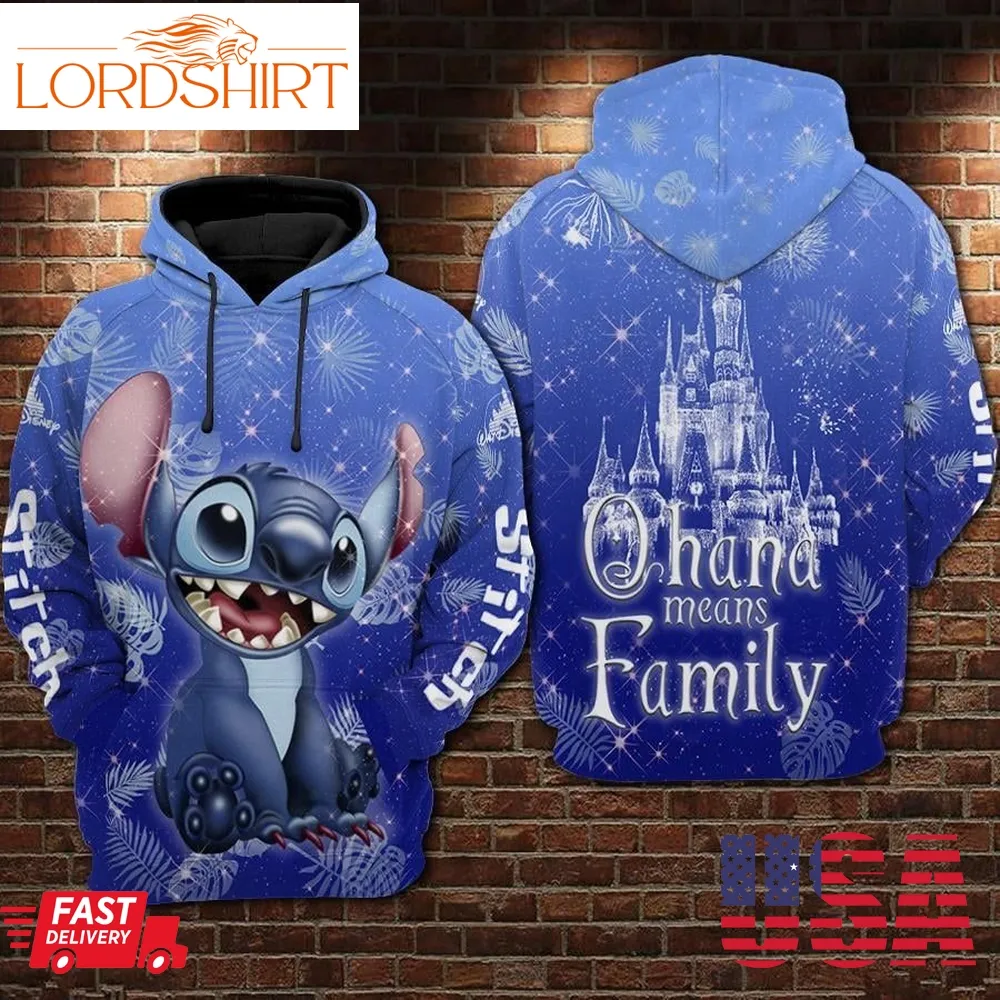 Stitch Ohana Means Family Unisex Size Hoodie