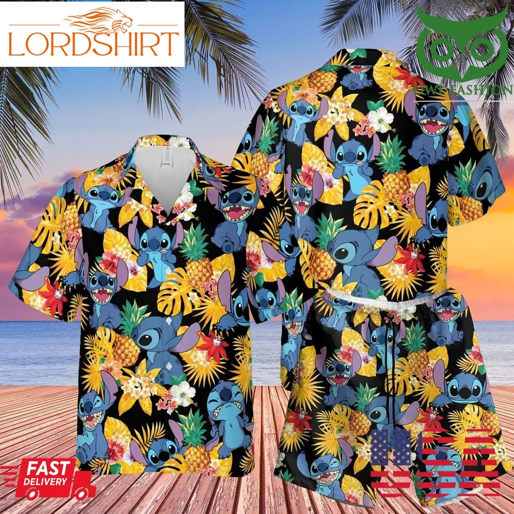 Stitch Tropical Pineapple Hawaiian Summer Outfit