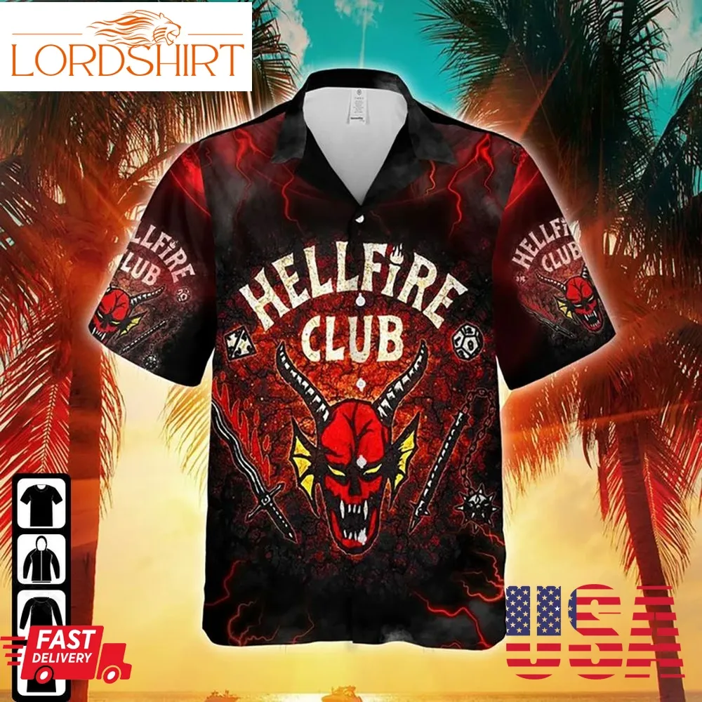 Stranger Things Hellfire Club Hawaiian Shirt Summer