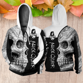 Sugar Skull Alice Cooper Men And Women 3D Full Printing Hoodie Shirt Sugar Skull Alice Cooper Rock 3D Full Printing Shirt Alice Cooper 3D All Over Printed Shirt