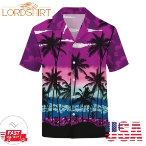 Summer Beach Palm Trees Aloha Hawaiian Shirt