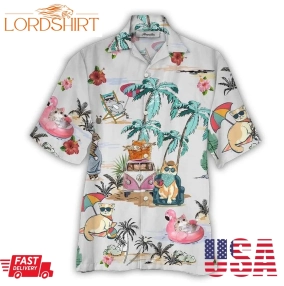 Summer Cat Hawaiian Shirt Pre10424, Hawaiian Shirt, Beach Shorts, One Piece Swimsuit, Polo Shirt, Personalized Shirt, Funny Shirts, Gift Shirts