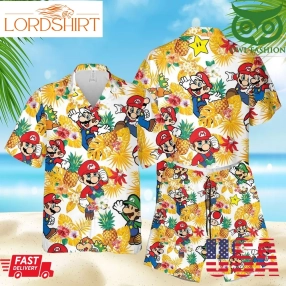 Super Mario Game Yellow Hawaiian Summer Outfit