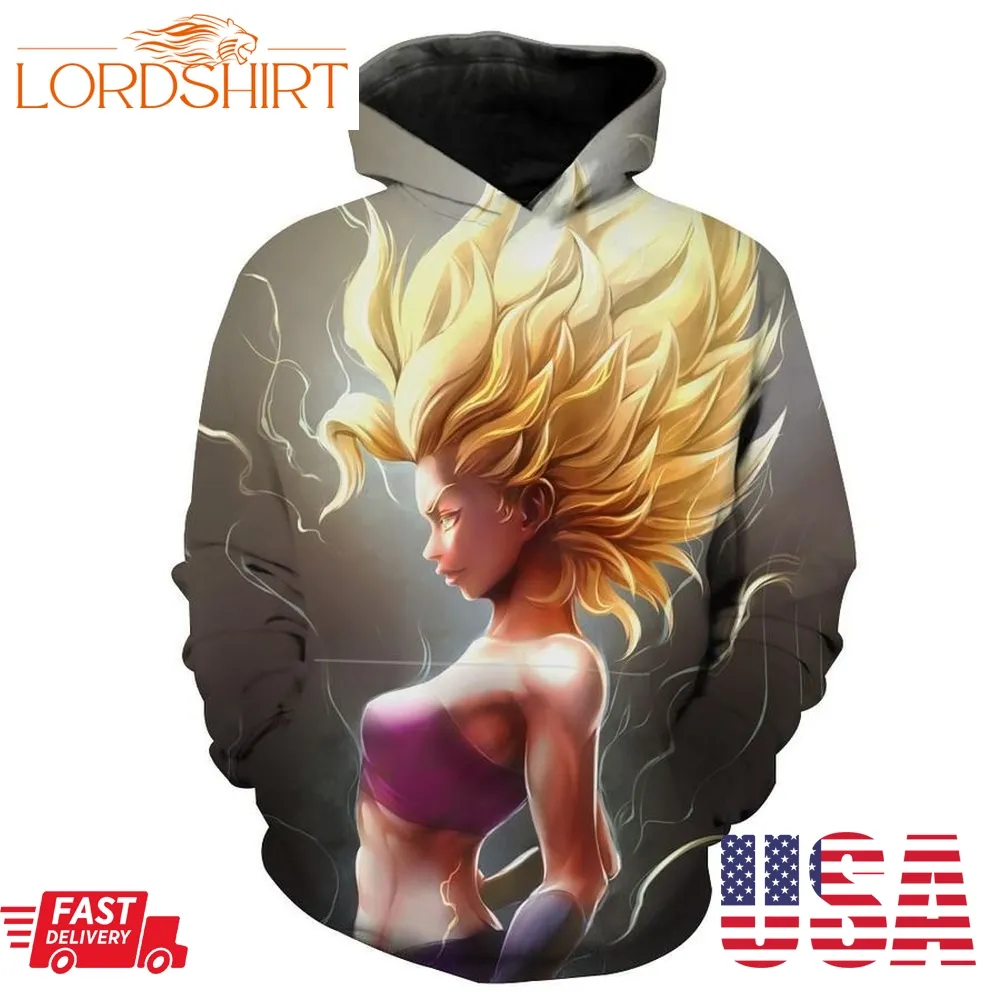 Super Saiyan 2 Caulifla Ssj2 Dragon Ball Super Caulifla Hoodie 3D