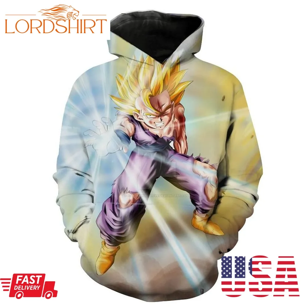 Super Saiyan 2 Gohan Kamehameha Ssj2 Gohan Dragon Ball Z Hoodie 3D