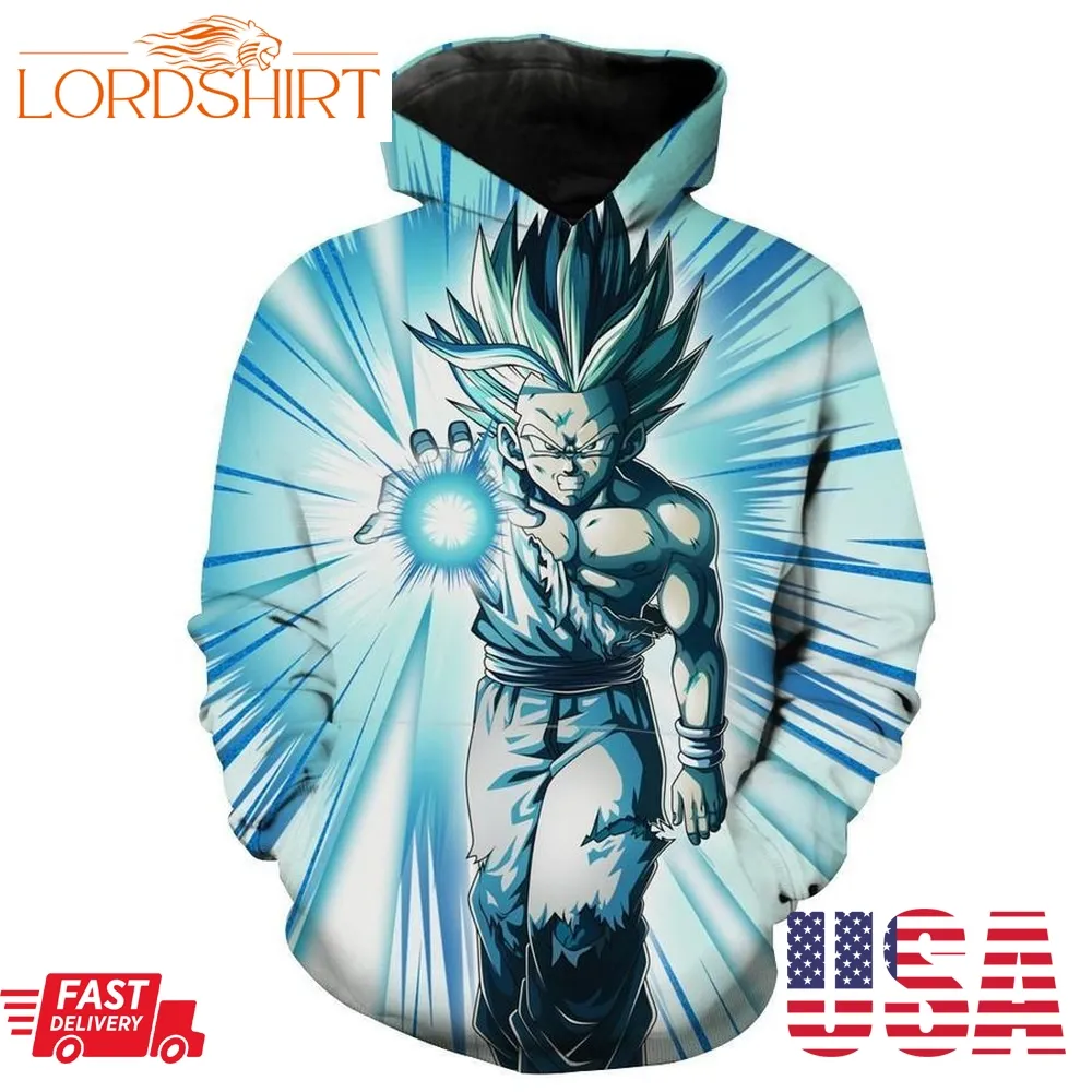 Super Saiyan 2 Teen Gohan Kamehameha Dragon Ball Zs Hoodie 3D