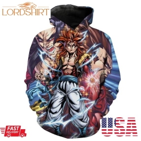 Super Saiyan 4 Gogeta Goku And Vegeta Ssj4 Dragon Ball Gt Hoodie 3D