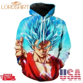 Super Saiyan Blue Goku Dragon Ball Super Hoodie 3D