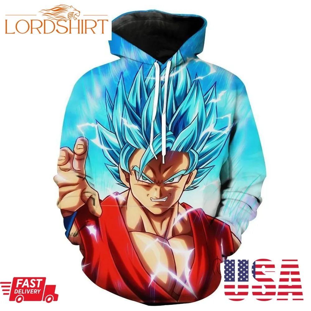 Super Saiyan Blue Goku Dragon Ball Super Hoodie 3D