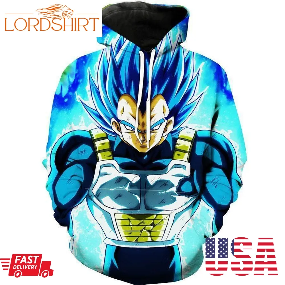 Super Saiyan Blue Vegeta Dragon Ball Super Hoodie 3D