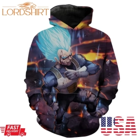 Super Saiyan Blue Vegeta Dragon Ball Supers Hoodie 3D