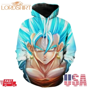 Super Saiyan Blue Vegito Face Dragon Ball Zs Hoodie 3D