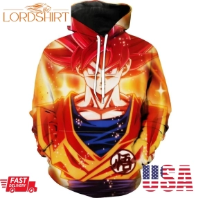 Super Saiyan God Goku Dragon Ball Super Hoodie 3D