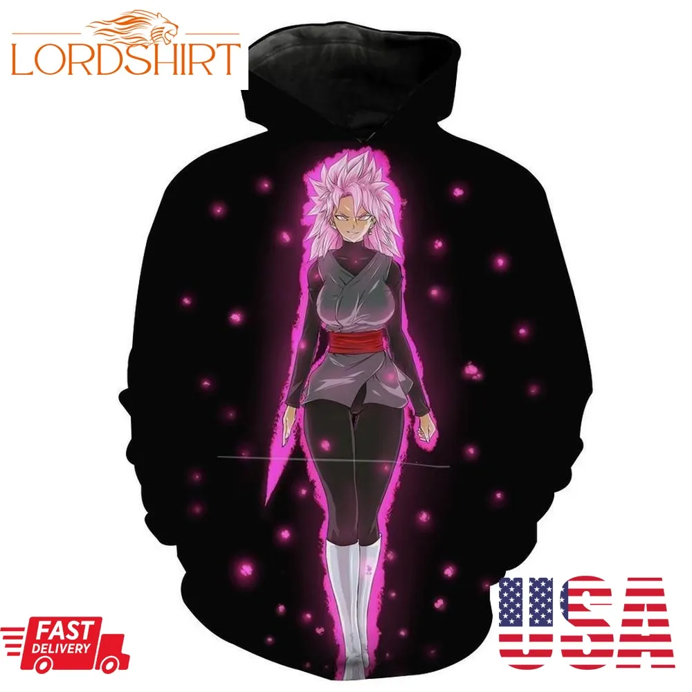 Super Saiyan Rose Goku Black Sexy Lady Dragon Ball Super Women Goku Hoodie 3D