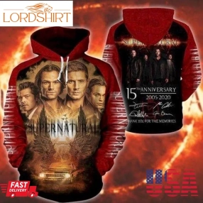 Supernatural 15Th Anniversary 2020 Men And Women 3D Full Printing Hood