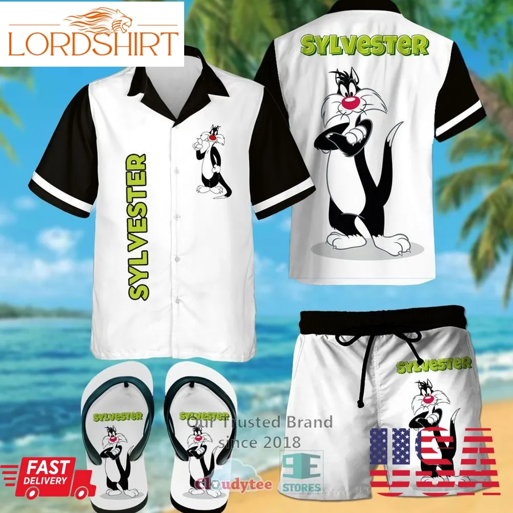 Sylvester The Cat Hawaiian Shirt, Shorts