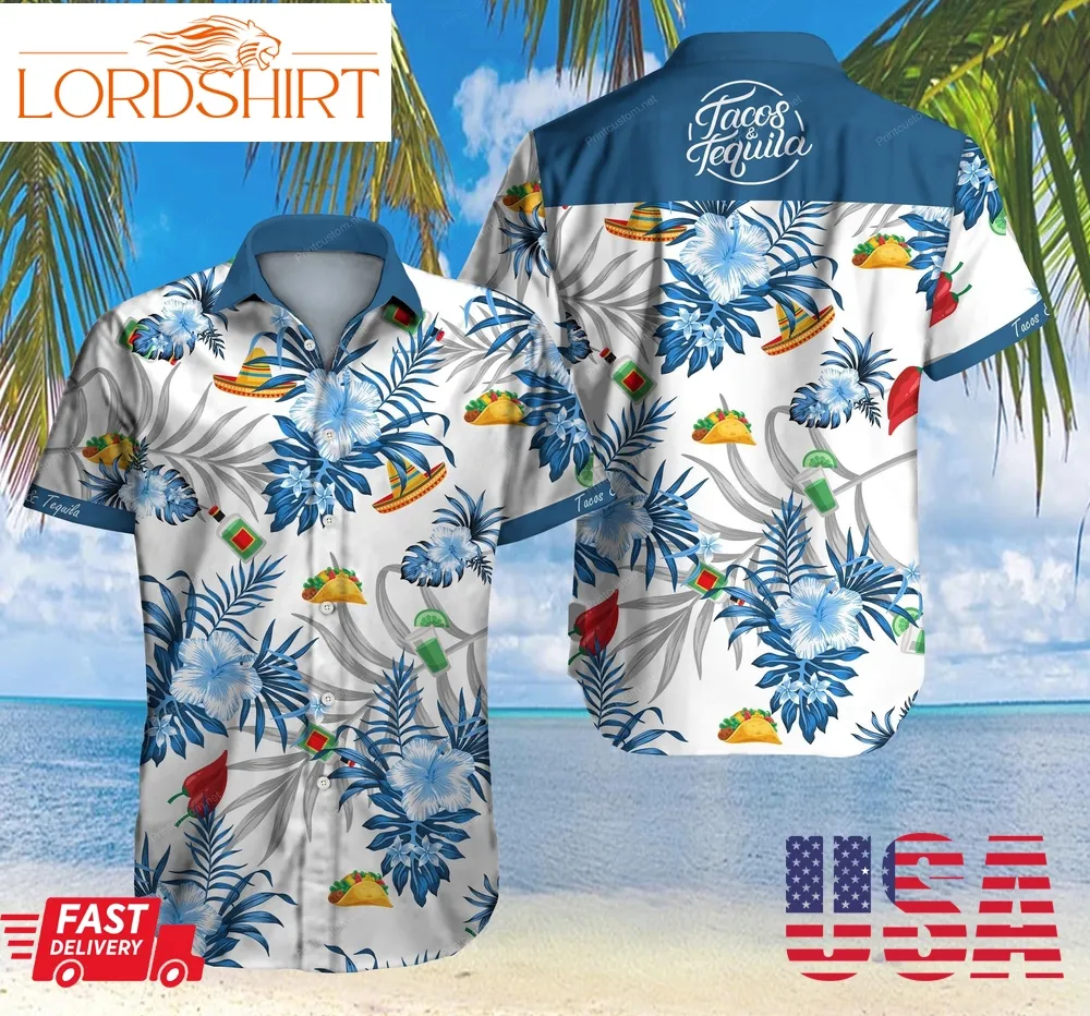 Tacos Hawaii Shirt M485s Summer Button Up Shirt For Men Beach Wear Short Sleeve Hawaii Shirt