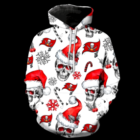 Tampa Bay Buccaneers Christmas Skull New Full Over Print K1159 Hoodie Zipper