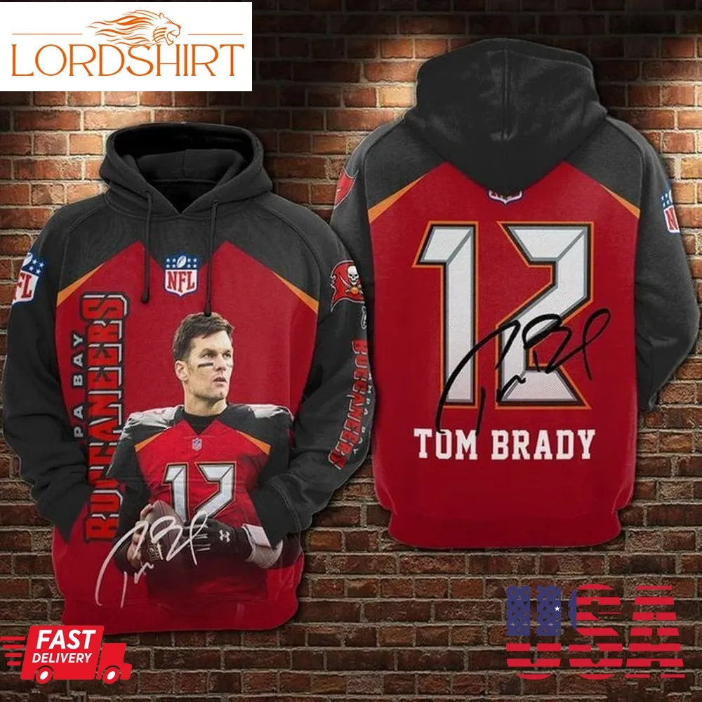 Tampa Bay Buccaneers Number 12 Tom Brady Pullover And Zippered Hoodies Custom 3D Graphic Printed 3D Hoodie All Over Print Hoodie Sweatshirt For Fans Men Women