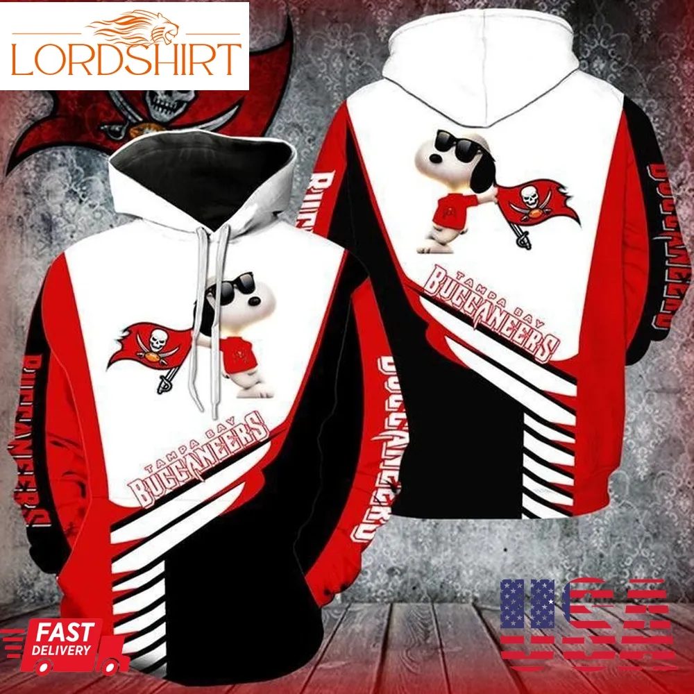 Tampa Bay Buccaneers Snoopy Pullover And Zippered Hoodies Custom 3D Graphic Printed 3D Hoodie All Over Print Hoodie Sweatshirt For Fans Men Women