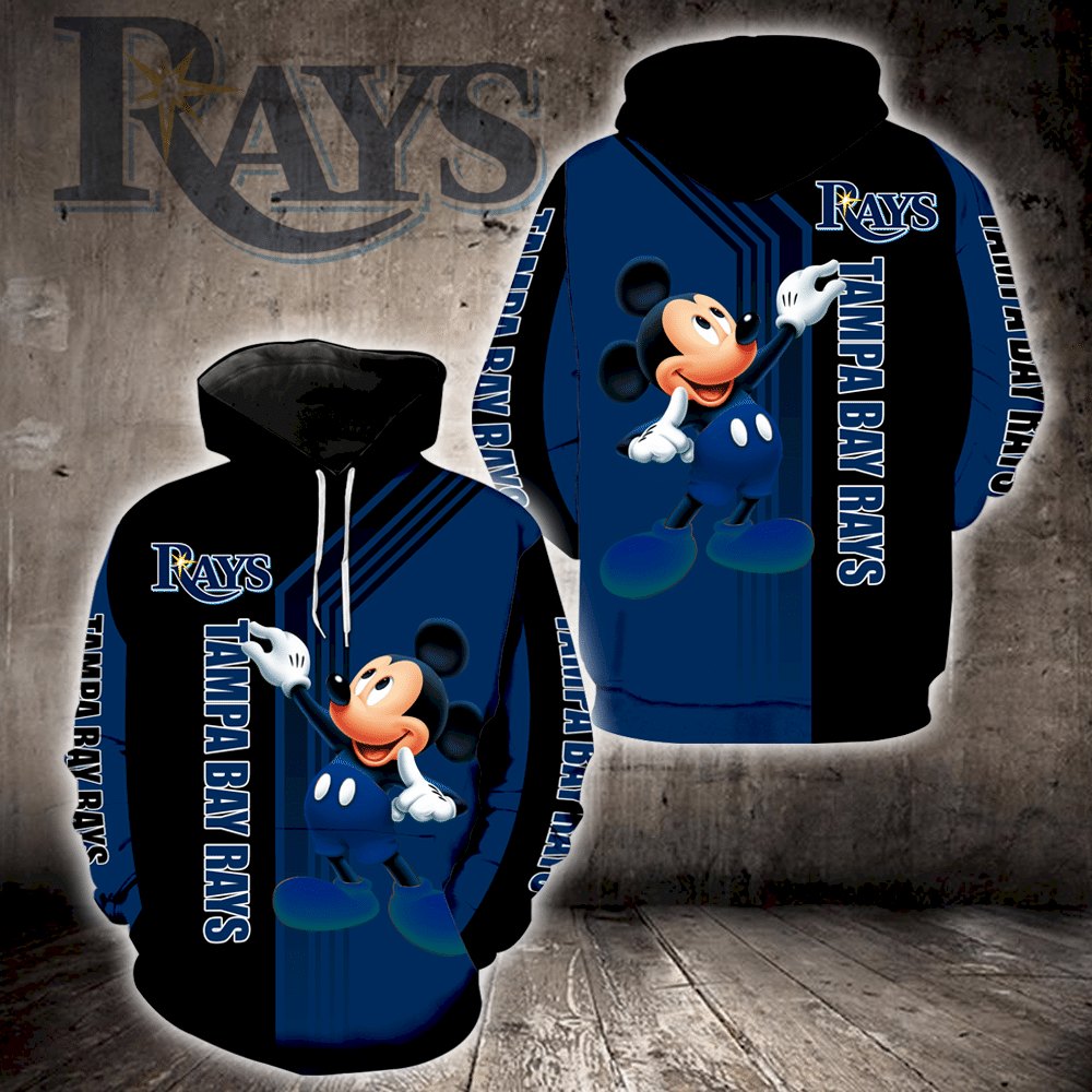 Tampa Bay Rays Mickey Mouse Full Print K1356 Hoodie Zipper Men Women