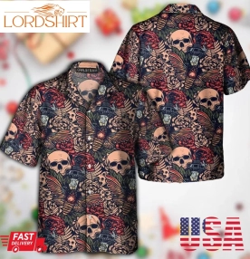 Tattoo Skull Merry Christmas Hawaiian Shirt