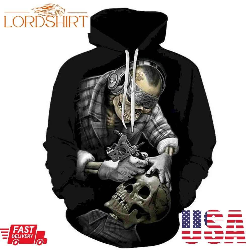 Tattoo Specialist For Skull 3D Sweatshirt Hoodie Pullover